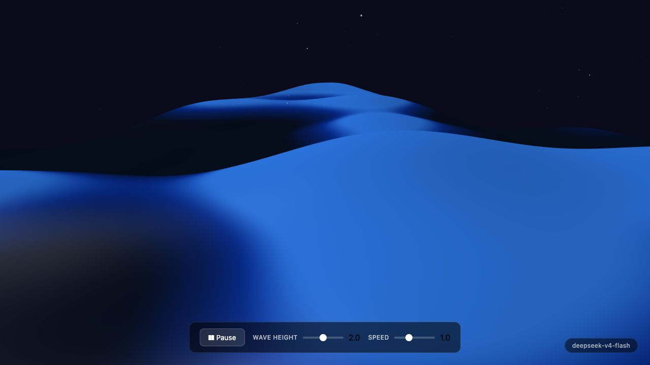 deepseek-v4-flash ocean UI screenshot