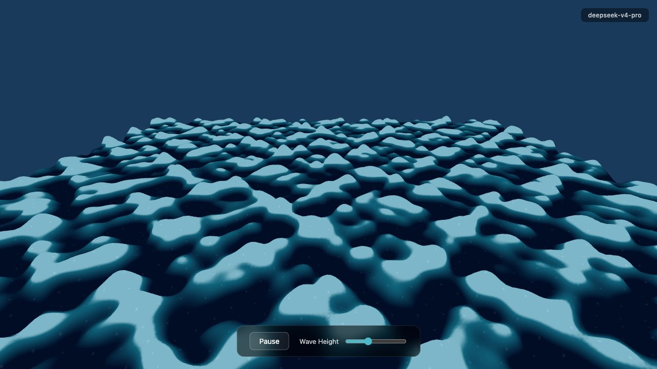 deepseek-v4-pro ocean UI screenshot