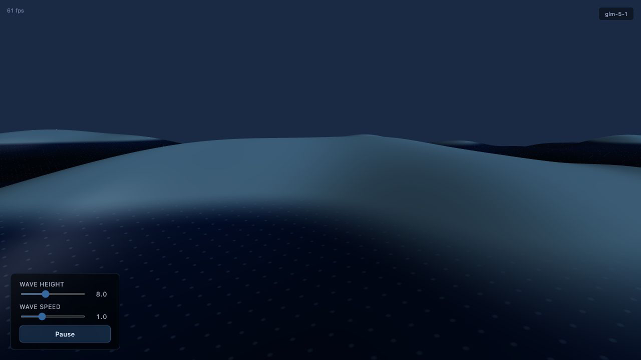 glm-5.1 ocean UI screenshot