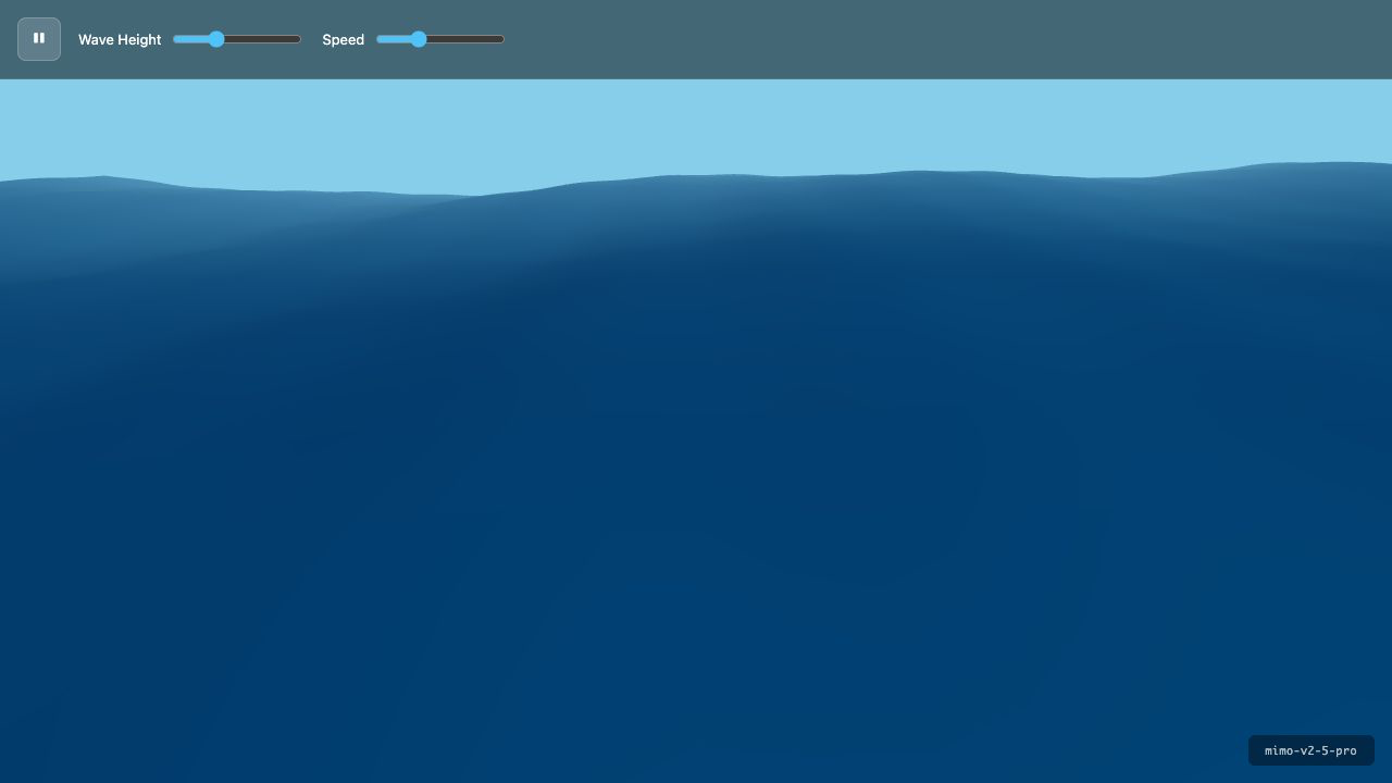 mimo-v2.5-pro ocean UI screenshot